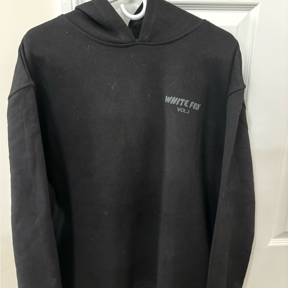 White Fox Black Hoodie